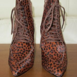 Jeffrey Campbell Lizard Pony Hair Platform Booties